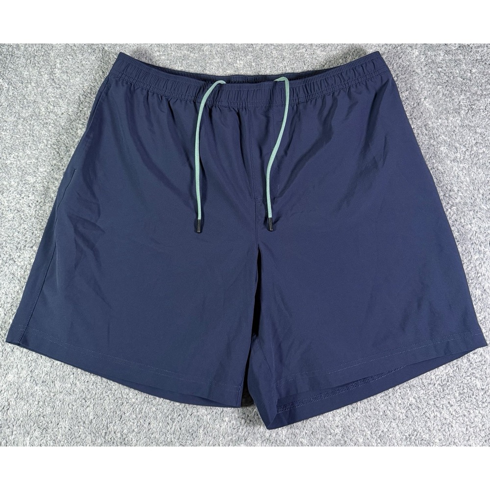 Chubbies 7" Shorts Mens XL Blue Lined Drawstrings Performance Gym Stretch Active
